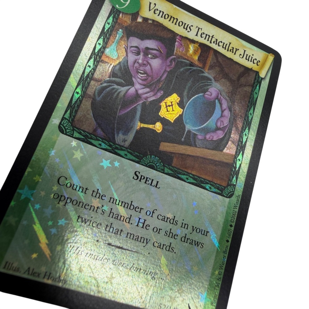 Harry Potter TCG Venomous Tentacular Juice 52/140 Holo Rare Foil Card 2002 EX